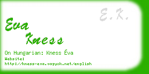 eva kness business card